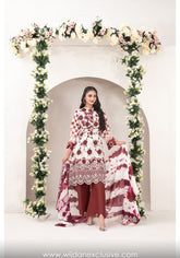 Haliyah Embroidered Digital Printed Lawn Collection'25 by Tawakkal D-06